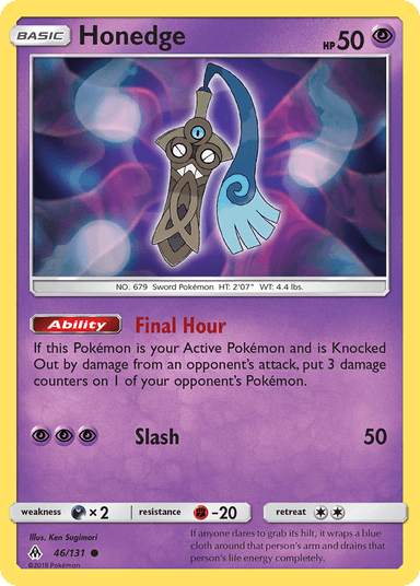 Carta Honedge 46/131 do set Forbidden Light — Pokémon TCG | Bynx