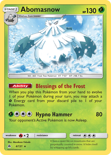 Carta Abomasnow 4/131 do set Forbidden Light — Pokémon TCG | Bynx