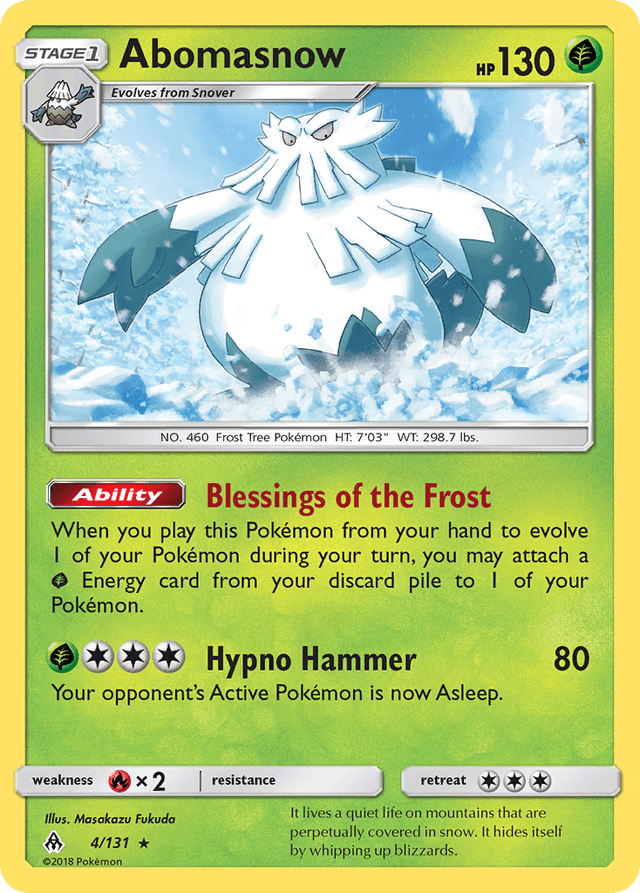 Carta Abomasnow 4/131 do set Forbidden Light — Pokémon TCG | Bynx