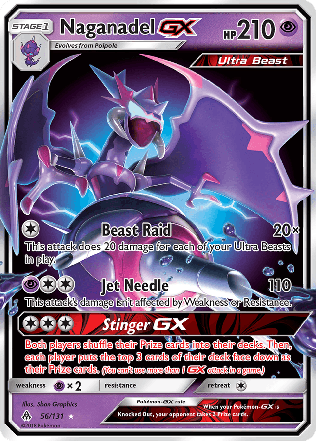 Carta Naganadel-GX 56/131 do set Forbidden Light — Pokémon TCG | Bynx