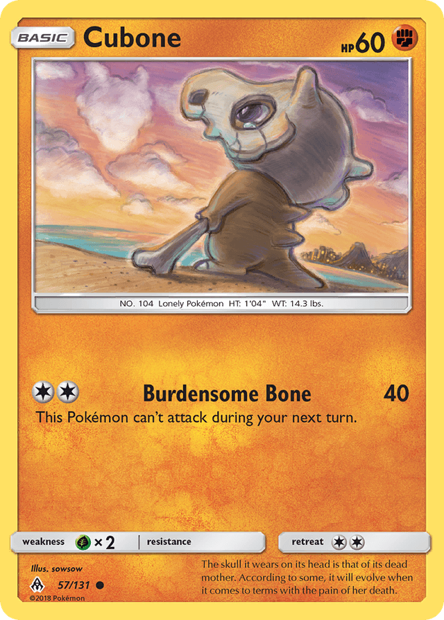 Carta Cubone 57/131 do set Forbidden Light — Pokémon TCG | Bynx