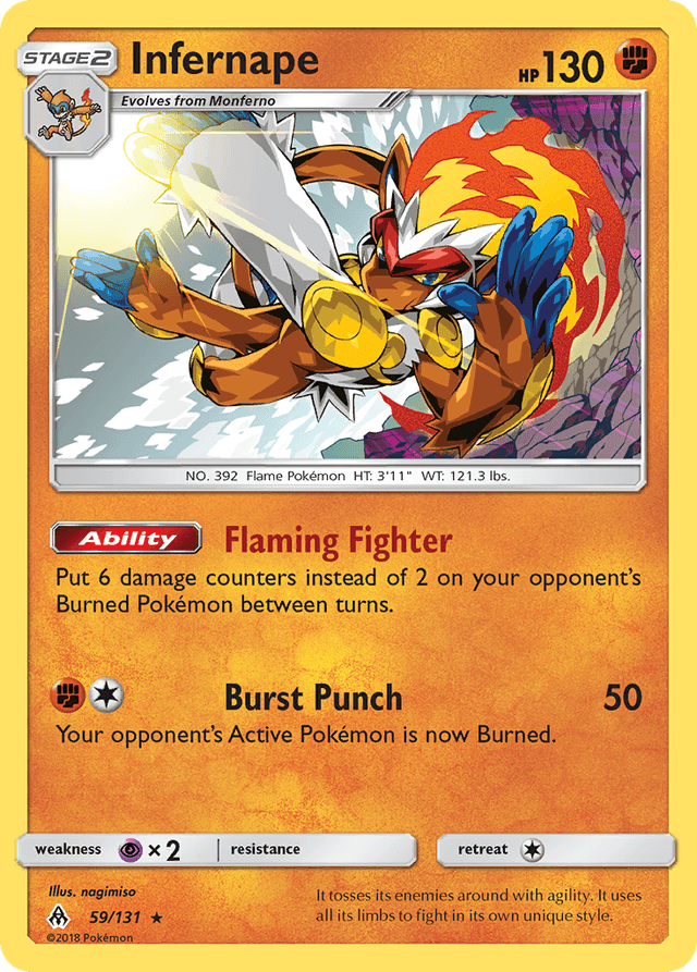 Carta Infernape 59/131 do set Forbidden Light — Pokémon TCG | Bynx