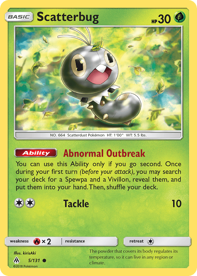 Carta Scatterbug 5/131 do set Forbidden Light — Pokémon TCG | Bynx