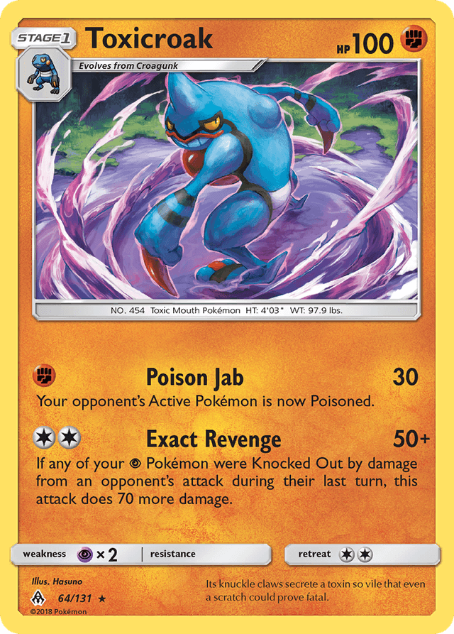 Carta Toxicroak 64/131 do set Forbidden Light — Pokémon TCG | Bynx