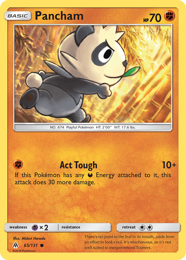 Carta Pancham 65/131 do set Forbidden Light — Pokémon TCG | Bynx