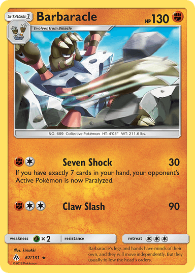 Carta Barbaracle 67/131 do set Forbidden Light — Pokémon TCG | Bynx