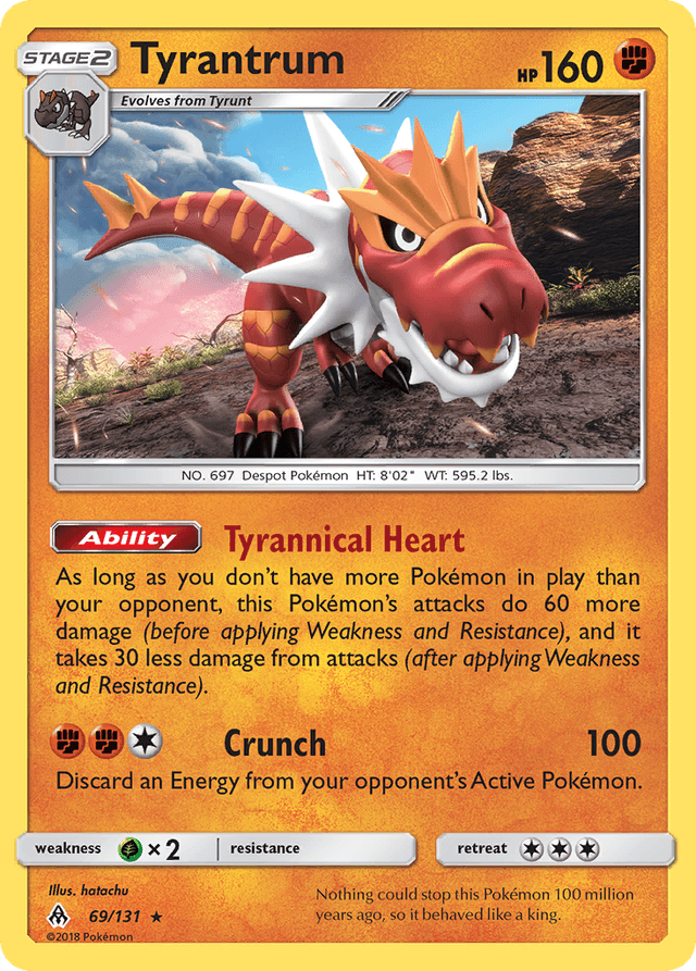 Carta Tyrantrum 69/131 do set Forbidden Light — Pokémon TCG | Bynx