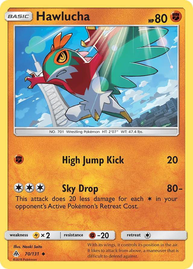 Carta Hawlucha 70/131 do set Forbidden Light — Pokémon TCG | Bynx
