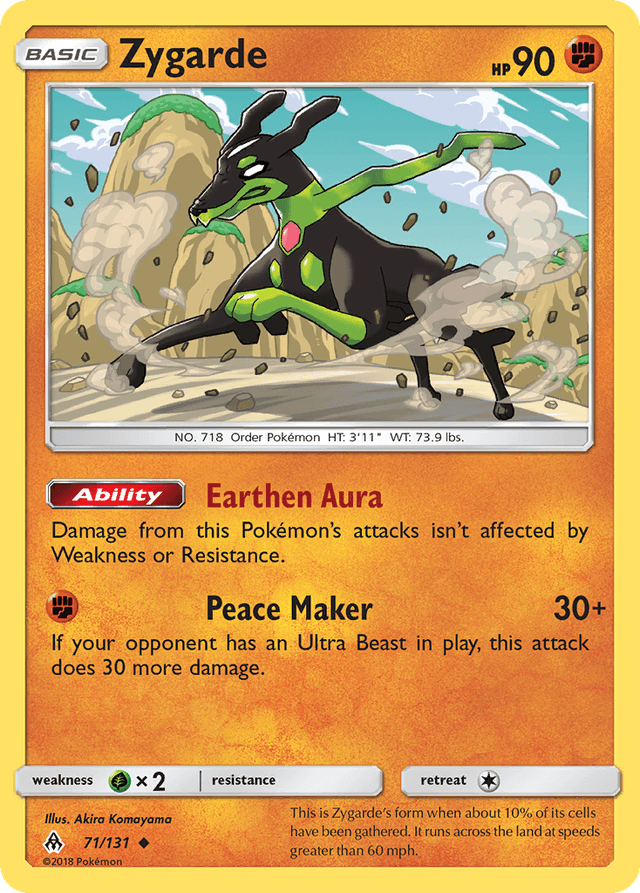 Carta Zygarde 71/131 do set Forbidden Light — Pokémon TCG | Bynx