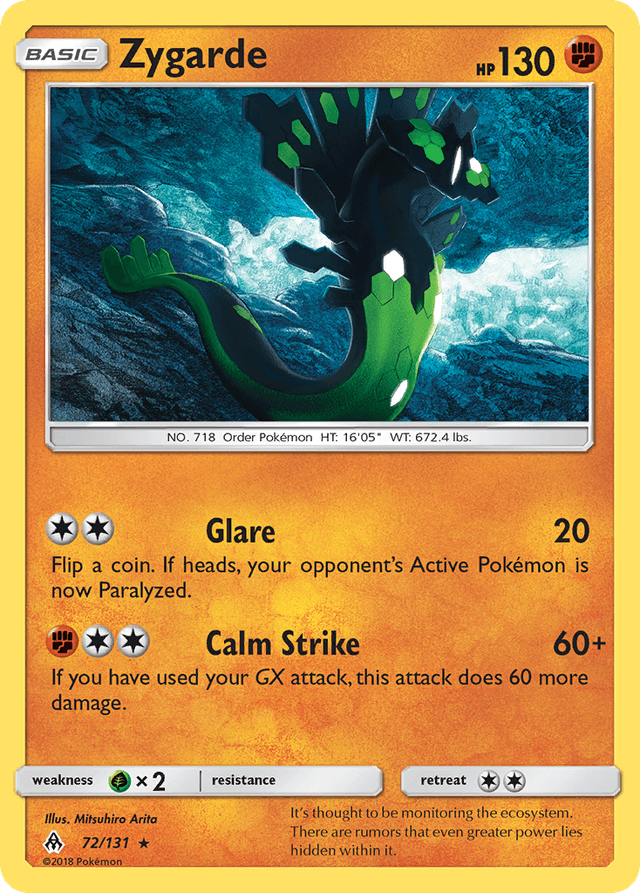 Carta Zygarde 72/131 do set Forbidden Light — Pokémon TCG | Bynx