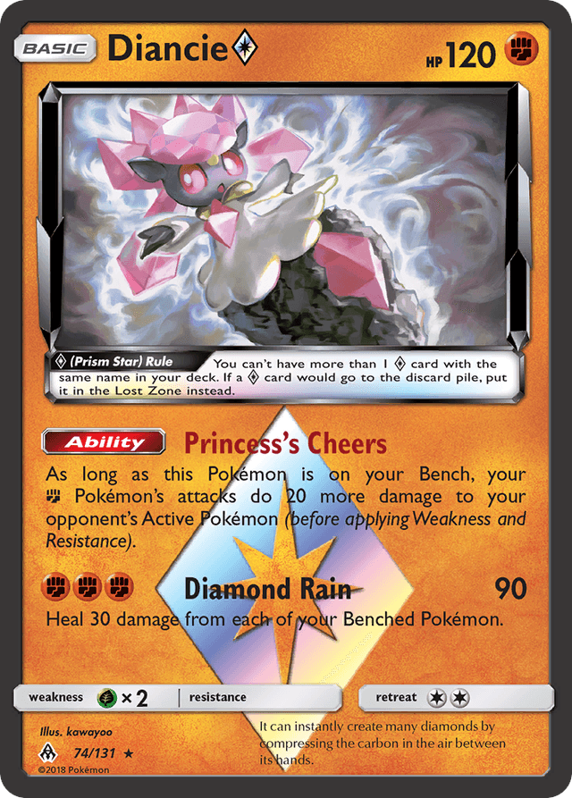 Carta Diancie ◇ 74/131 do set Forbidden Light — Pokémon TCG | Bynx