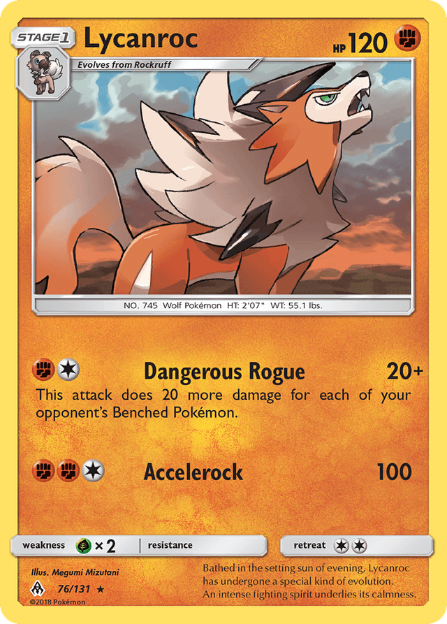 Carta Lycanroc 76/131 do set Forbidden Light — Pokémon TCG | Bynx