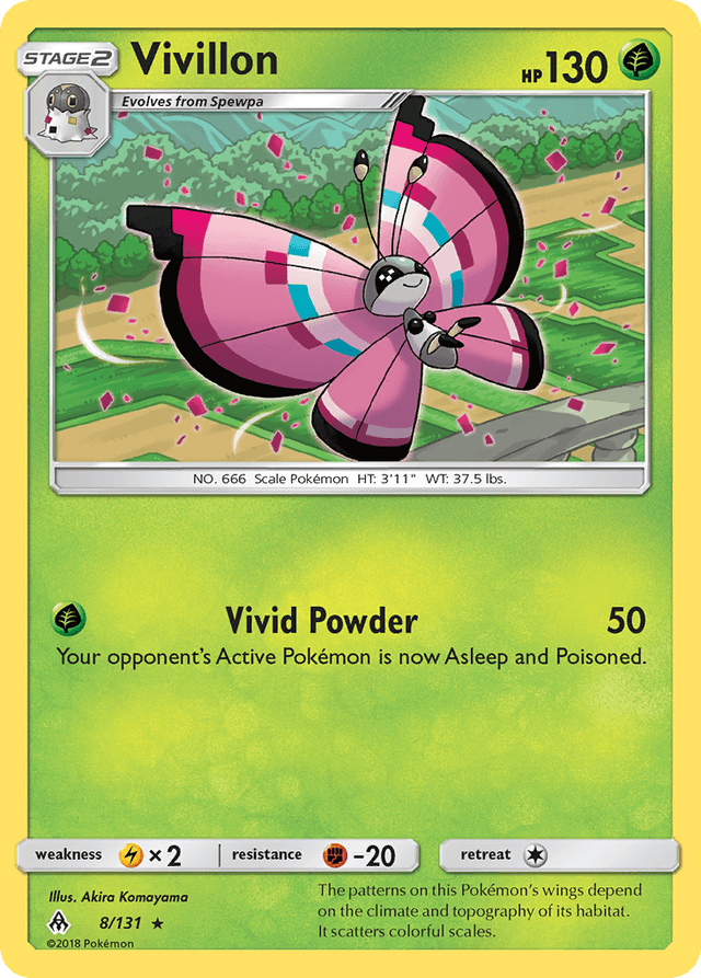 Carta Vivillon 8/131 do set Forbidden Light — Pokémon TCG | Bynx