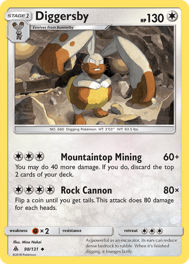 Carta Diggersby 98/131 do set Forbidden Light — Pokémon TCG | Bynx