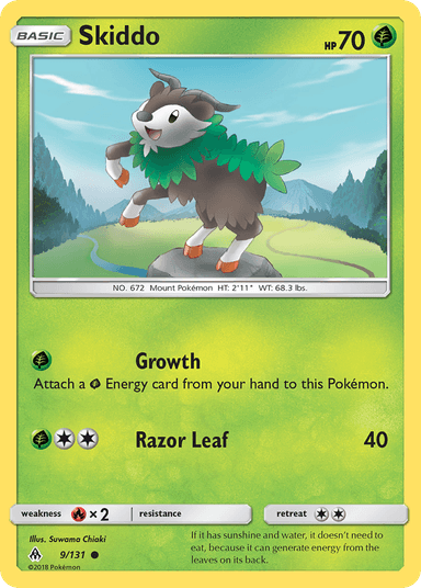 Carta Skiddo 9/131 do set Forbidden Light — Pokémon TCG | Bynx