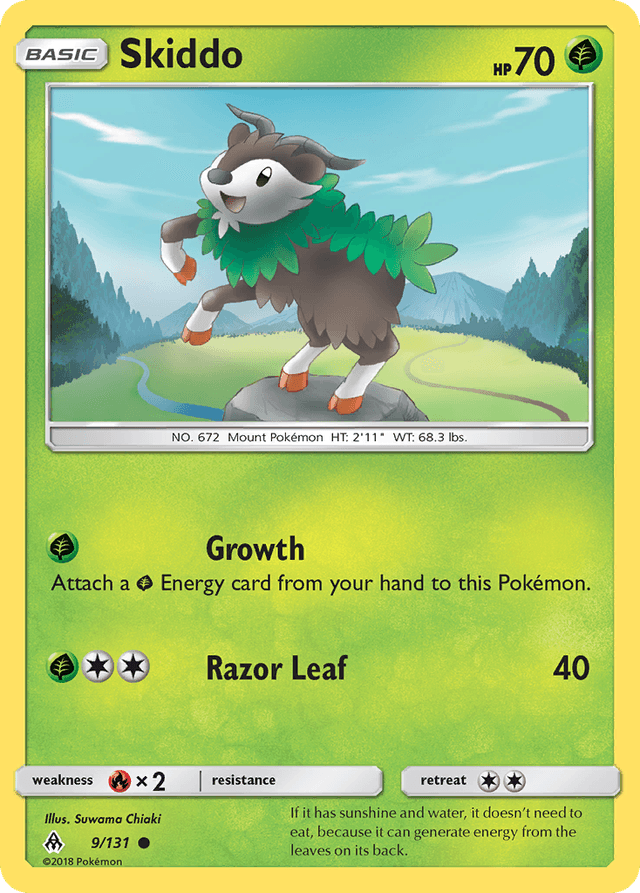 Carta Skiddo 9/131 do set Forbidden Light — Pokémon TCG | Bynx