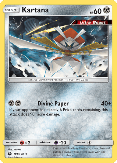Carta Kartana 101/168 do set Celestial Storm — Pokémon TCG | Bynx