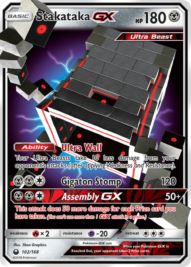 Carta Stakataka-GX 102/168 do set Celestial Storm — Pokémon TCG | Bynx