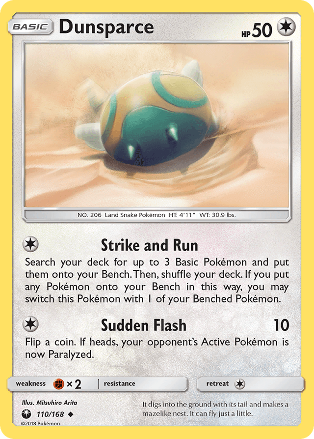 Carta Dunsparce 110/168 do set Celestial Storm — Pokémon TCG | Bynx