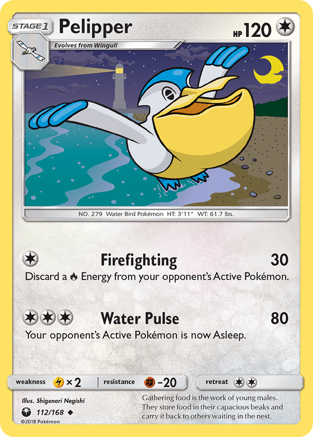 Carta Pelipper 112/168 do set Celestial Storm — Pokémon TCG | Bynx