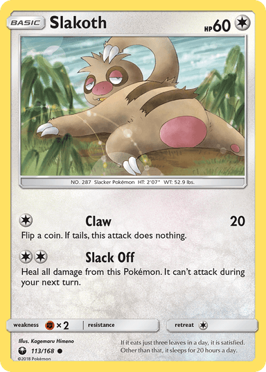 Carta Slakoth 113/168 do set Celestial Storm — Pokémon TCG | Bynx