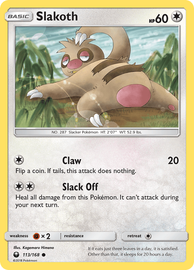Carta Slakoth 113/168 do set Celestial Storm — Pokémon TCG | Bynx