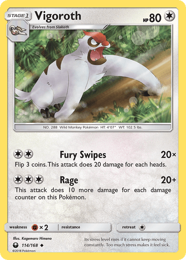 Carta Vigoroth 114/168 do set Celestial Storm — Pokémon TCG | Bynx