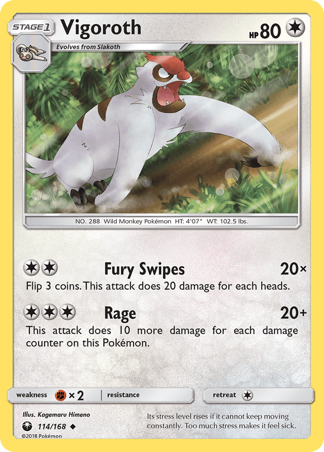 Carta Vigoroth 114/168 do set Celestial Storm — Pokémon TCG | Bynx