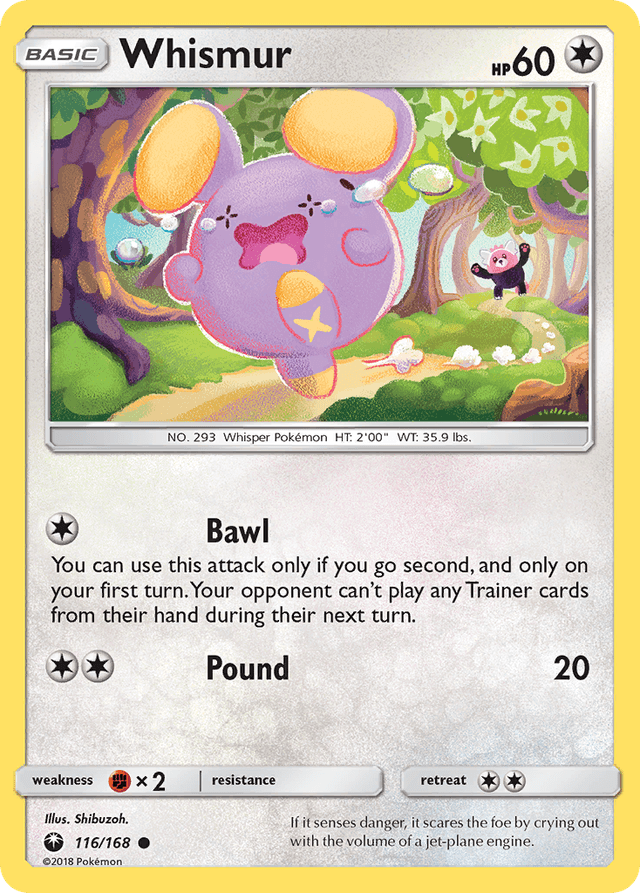 Carta Whismur 116/168 do set Celestial Storm — Pokémon TCG | Bynx