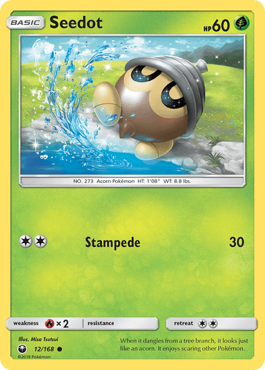 Carta Seedot 12/168 do set Celestial Storm — Pokémon TCG | Bynx