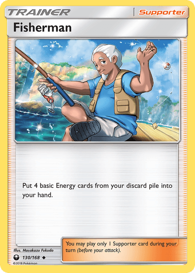 Carta Fisherman 130/168 do set Celestial Storm — Pokémon TCG | Bynx