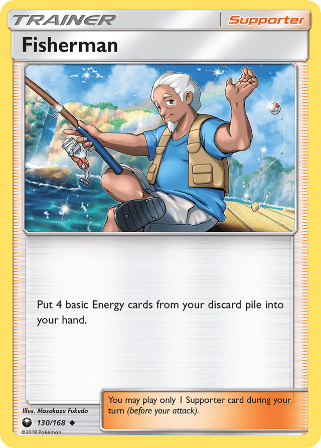 Carta Fisherman 130/168 do set Celestial Storm — Pokémon TCG | Bynx