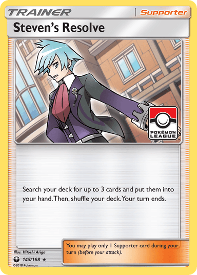 Carta Steven's Resolve 145/168 do set Celestial Storm — Pokémon TCG | Bynx