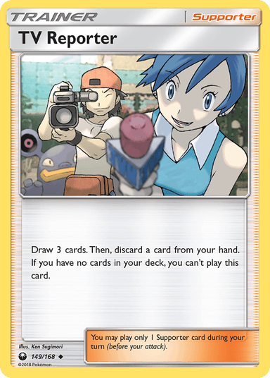 Carta TV Reporter 149/168 do set Celestial Storm — Pokémon TCG | Bynx