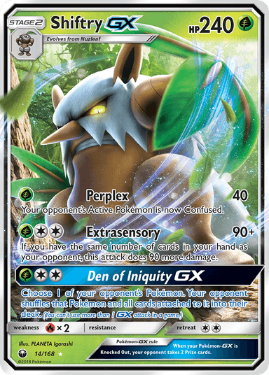 Carta Shiftry-GX 14/168 do set Celestial Storm — Pokémon TCG | Bynx
