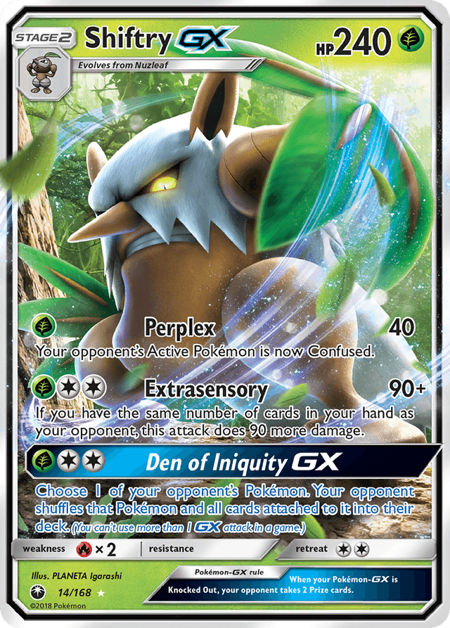 Carta Shiftry-GX 14/168 do set Celestial Storm — Pokémon TCG | Bynx