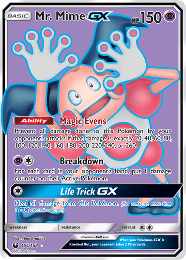 Carta Mr. Mime-GX 156/168 do set Celestial Storm — Pokémon TCG | Bynx