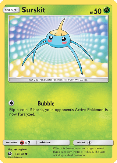 Carta Surskit 15/168 do set Celestial Storm — Pokémon TCG | Bynx