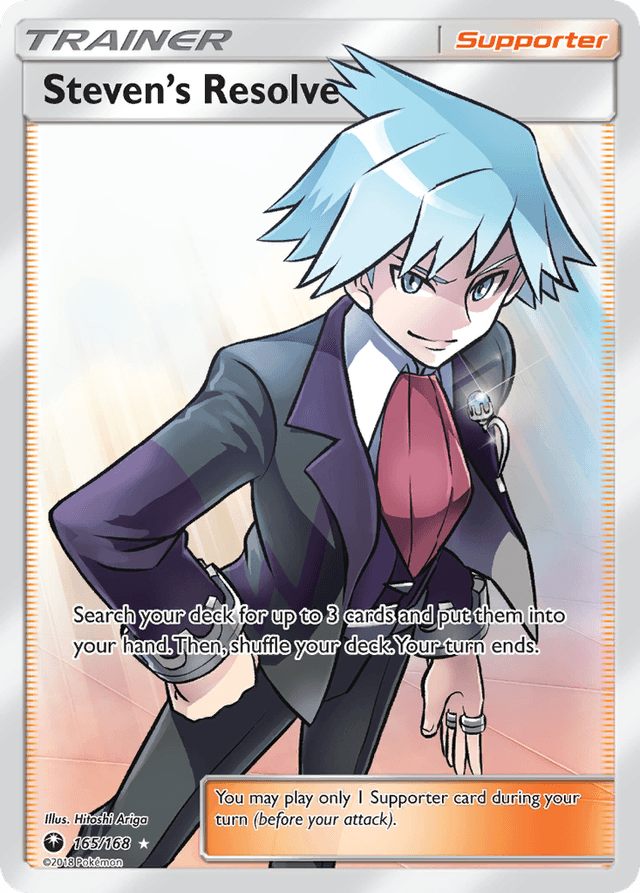 Carta Steven's Resolve 165/168 do set Celestial Storm — Pokémon TCG | Bynx