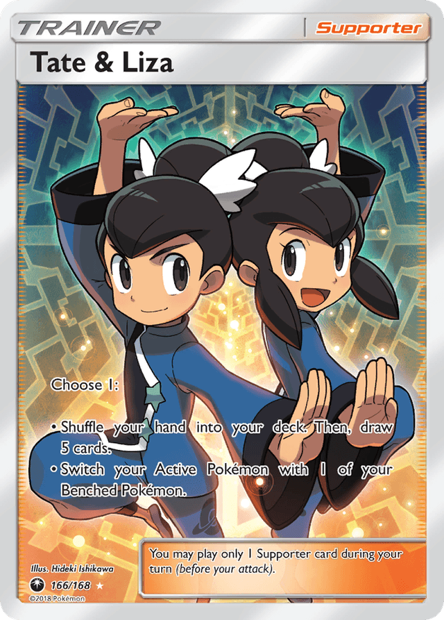 Carta Tate & Liza 166/168 do set Celestial Storm — Pokémon TCG | Bynx