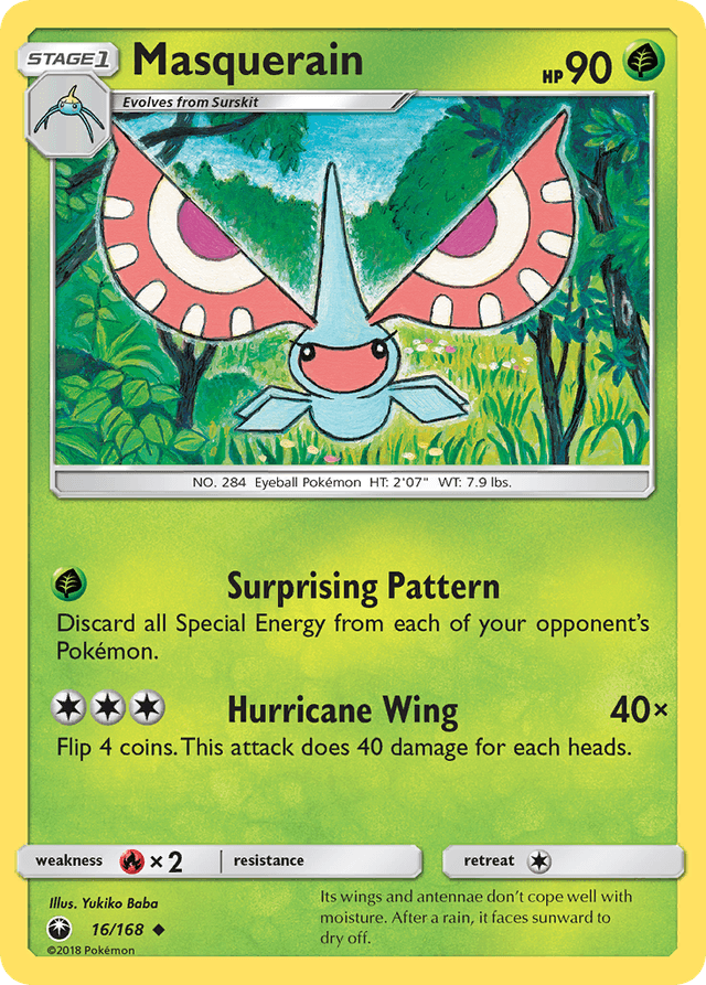 Carta Masquerain 16/168 do set Celestial Storm — Pokémon TCG | Bynx