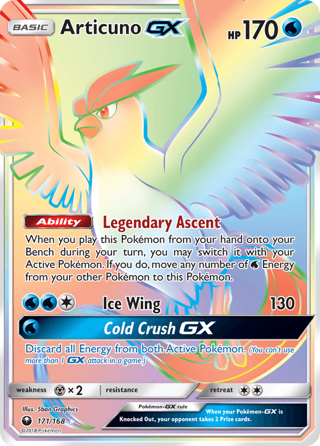 Carta Articuno-GX 171/168 do set Celestial Storm — Pokémon TCG | Bynx