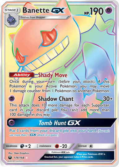 Carta Banette-GX 174/168 do set Celestial Storm — Pokémon TCG | Bynx
