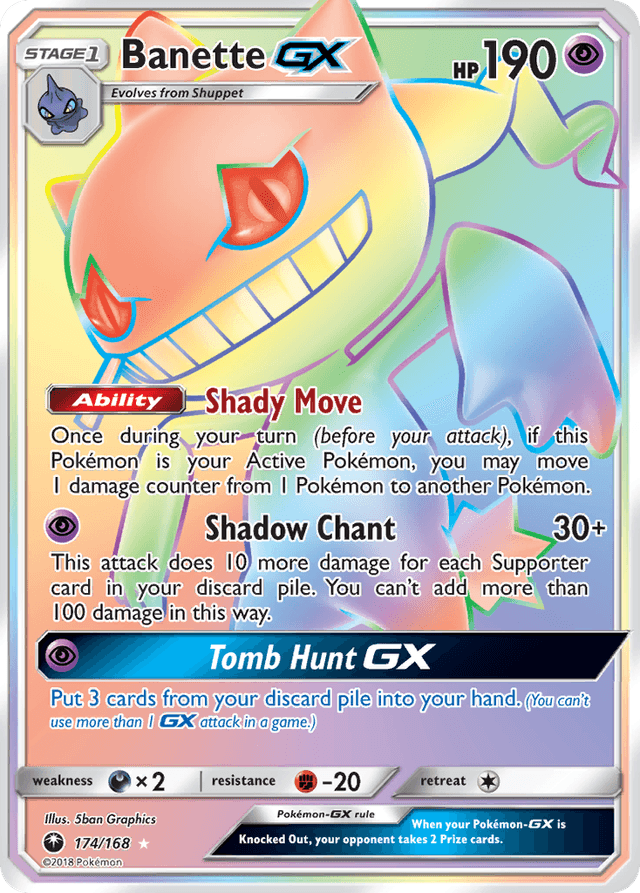 Carta Banette-GX 174/168 do set Celestial Storm — Pokémon TCG | Bynx