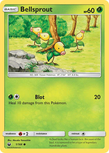 Carta Bellsprout 1/168 do set Celestial Storm — Pokémon TCG | Bynx