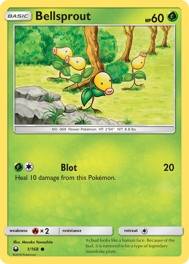 Carta Bellsprout 1/168 do set Celestial Storm — Pokémon TCG | Bynx