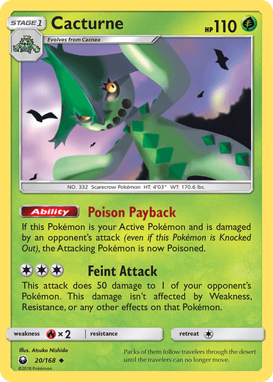 Carta Cacturne 20/168 do set Celestial Storm — Pokémon TCG | Bynx