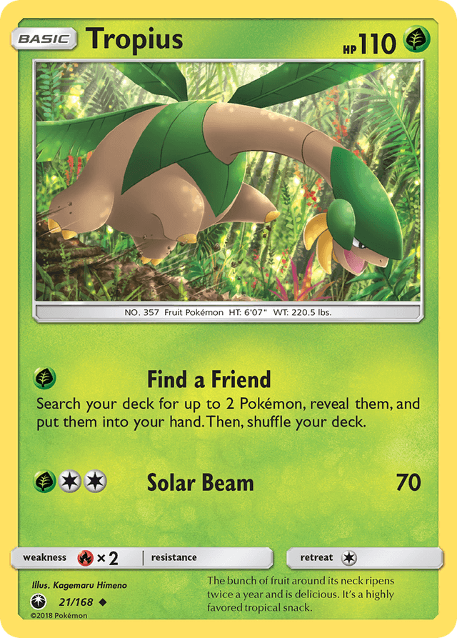 Carta Tropius 21/168 do set Celestial Storm — Pokémon TCG | Bynx