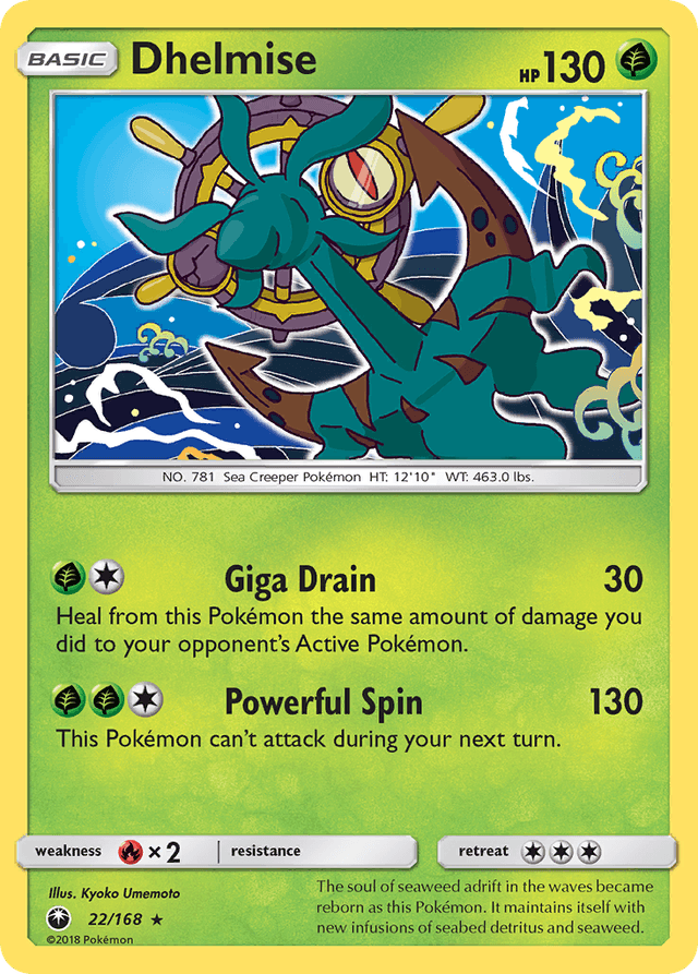 Carta Dhelmise 22/168 do set Celestial Storm — Pokémon TCG | Bynx