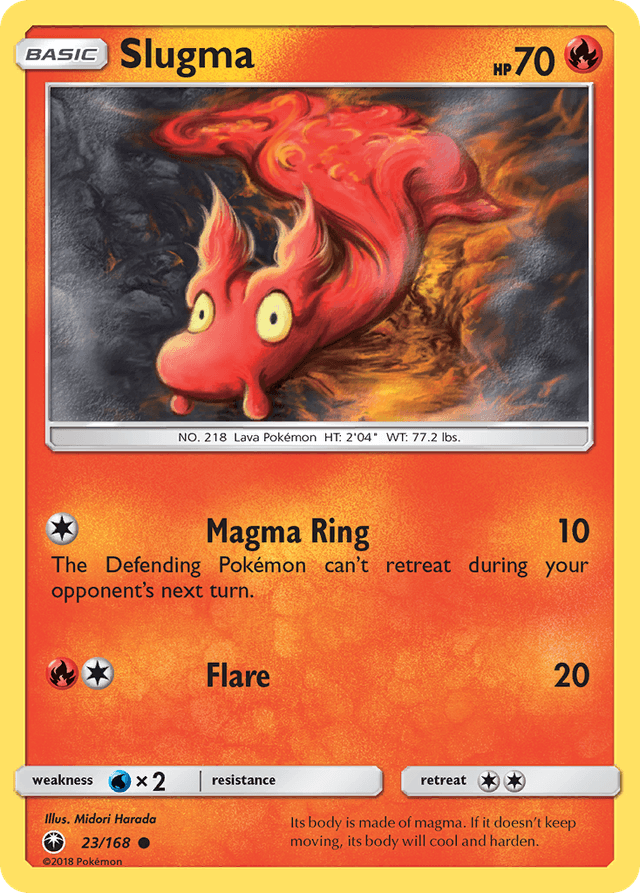 Carta Slugma 23/168 do set Celestial Storm — Pokémon TCG | Bynx